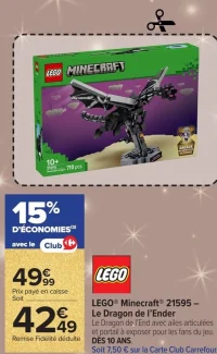 LEGO® Minecraft® 21595 – Le Dragon de l'Ender