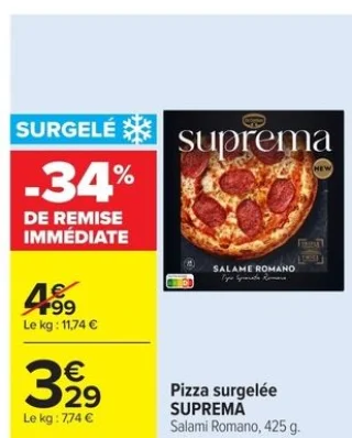 Pizza surgelée SUPREMA