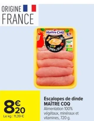 Escalopes de dinde MAÎTRE COQ