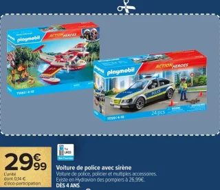 Playmobil Voiture de police avec sirène