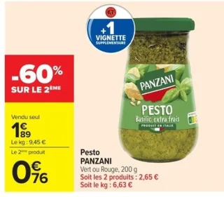 Pesto PANZANI Vert ou Rouge