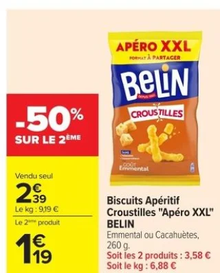 Biscuits Apéritif Croustilles "Apéro XXL" BELIN