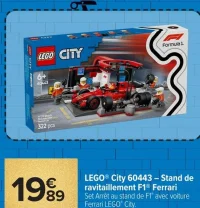 LEGO® City 60443 – Stand de ravitaillement F1® Ferrari