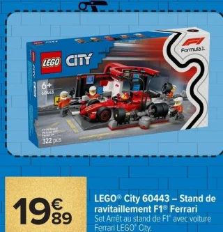 LEGO® City 60443 – Stand de ravitaillement F1® Ferrari