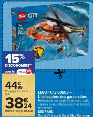 LEGO® City 60503 – L'hélicoptère des garde-côtes