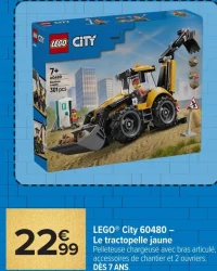 LEGO® City 60480 – Le tractopelle jaune