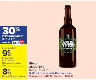 Bière ANOSTEKE