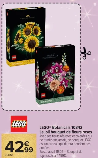 LEGO® Botanicals 10342 Le joli bouquet de fleurs roses