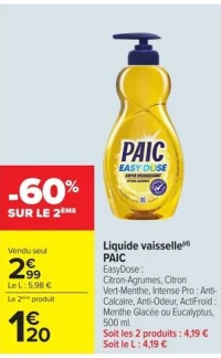 Liquide vaisselle Paic EasyDose