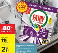 Capsules pour lave-vaisselle Fairy Platinium Plus