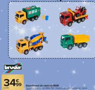 Assortiment de camions MAN Bruder