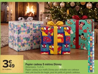 Papier cadeau 5 mètres Disney