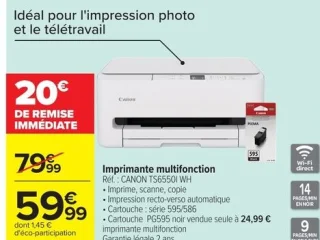 Imprimante multifonction Canon TS6550I WH
