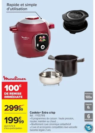 Multicuiseur Moulinex Cookéo+ Extra crisp YY5571FB