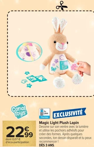 Canal Toys Magic Light Plush Lapin