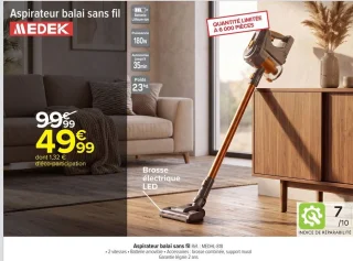 Aspirateur balai sans fil Medek MEDHL-818