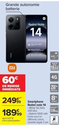 Smartphone Redmi Note 14
