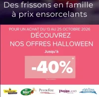Offres Halloween Carrefour Spectacles (Futuroscope, Parc Astérix, Puy du Fou, Plopsaland, Nigloland)