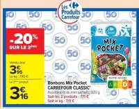 Bonbons Mix Pocket CARREFOUR CLASSIC'