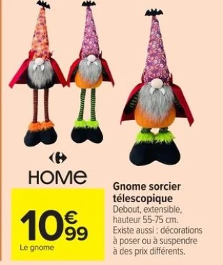 Gnome sorcier télescopique Tex Home