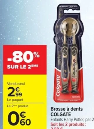 Brosse à dents COLGATE Enfants Harry Potter