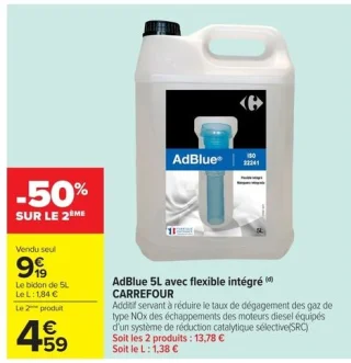AdBlue 5L avec flexible intégré Carrefour