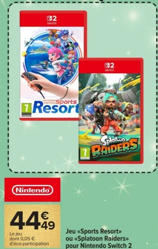 Jeu «Sports Resort» ou «Splatoon Raiders» pour Nintendo Switch 2