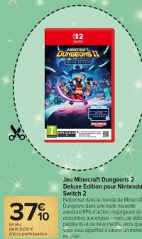 Jeu Minecraft Dungeons 2 Deluxe Edition pour Nintendo Switch 2