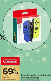 Paire de Joy-Con pour Nintendo Switch Bleu/Rouge