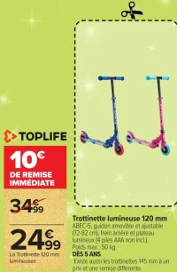 Trottinette lumineuse 120 mm Toplife