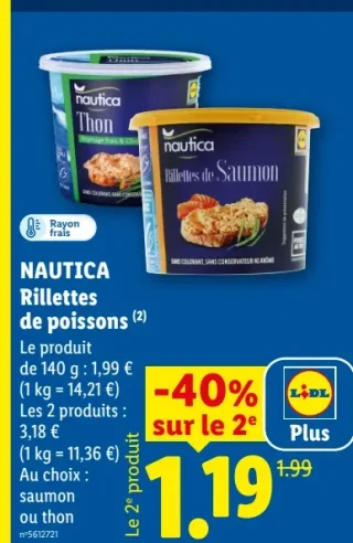 Nautica Rillettes de poissons (Saumon ou Thon)