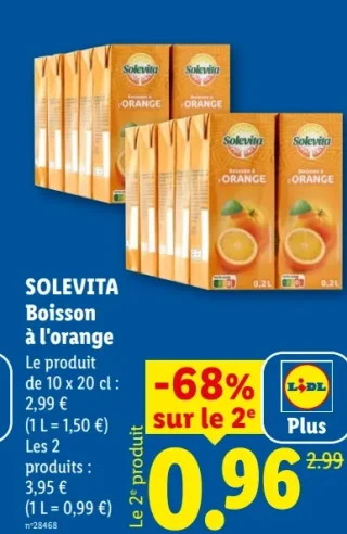 SOLEVITA Boisson à l'orange