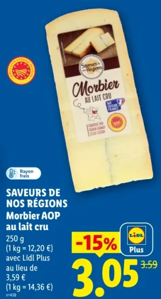 Morbier AOP au lait cru Saveurs de nos Régions