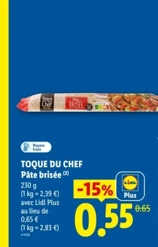 Pâte brisée Toque du Chef