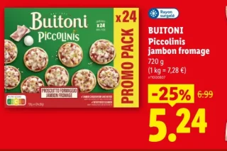 Buitoni Piccolinis jambon fromage