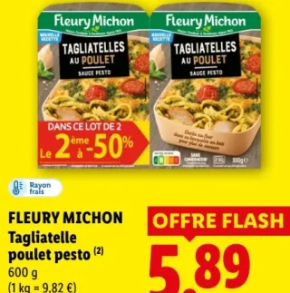 Tagliatelle poulet pesto Fleury Michon