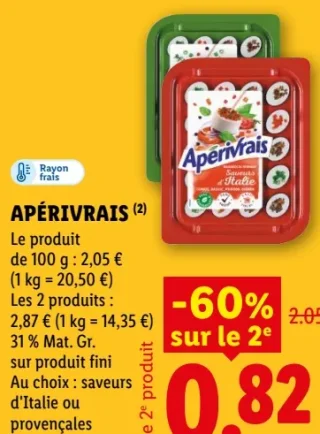Apérivrais Saveurs d'Italie ou provençales