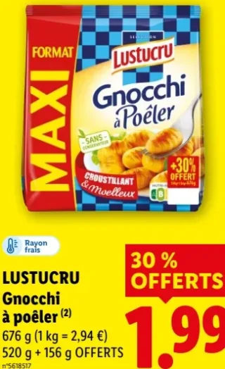 Gnocchi à poêler Lustucru