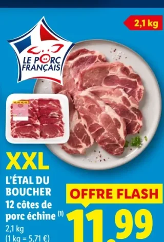 L'Étal du Boucher 12 côtes de porc échine XXL