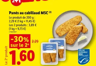 Panés au cabillaud MSC
