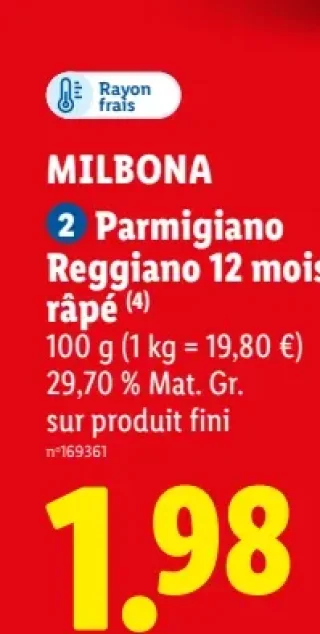 Parmigiano Reggiano 12 mois rape