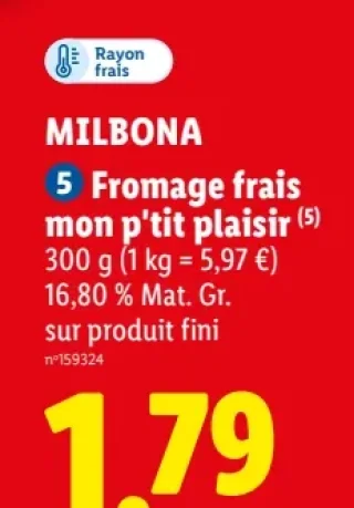 Fromage frais mon p'tit plaisir