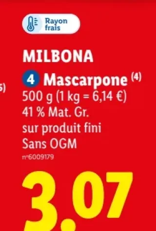 Milbona Mascarpone