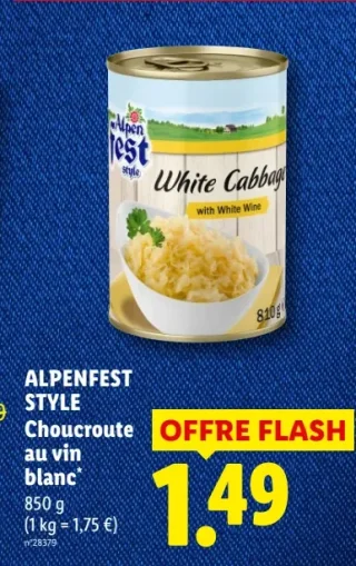 ALPENFEST STYLE Choucroute au vin blanc