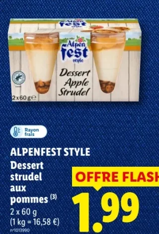 ALPENFEST STYLE Dessert strudel aux pommes