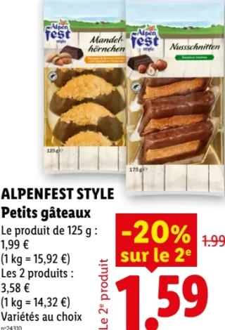 ALPENFEST STYLE Petits gâteaux