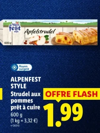 ALPENFEST STYLE Strudel aux pommes prêt à cuire
