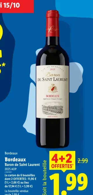 Bordeaux Baron de Saint Laurent 2025 AOP