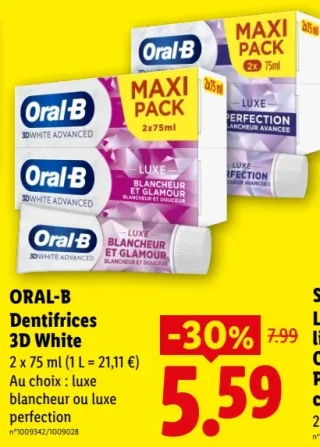 ORAL-B Dentifrices 3D White