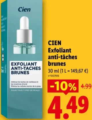 CIEN Exfoliant anti-tâches brunes